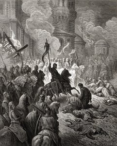 Entry of the Crusaders in Constantinople in 1204, illustration from 